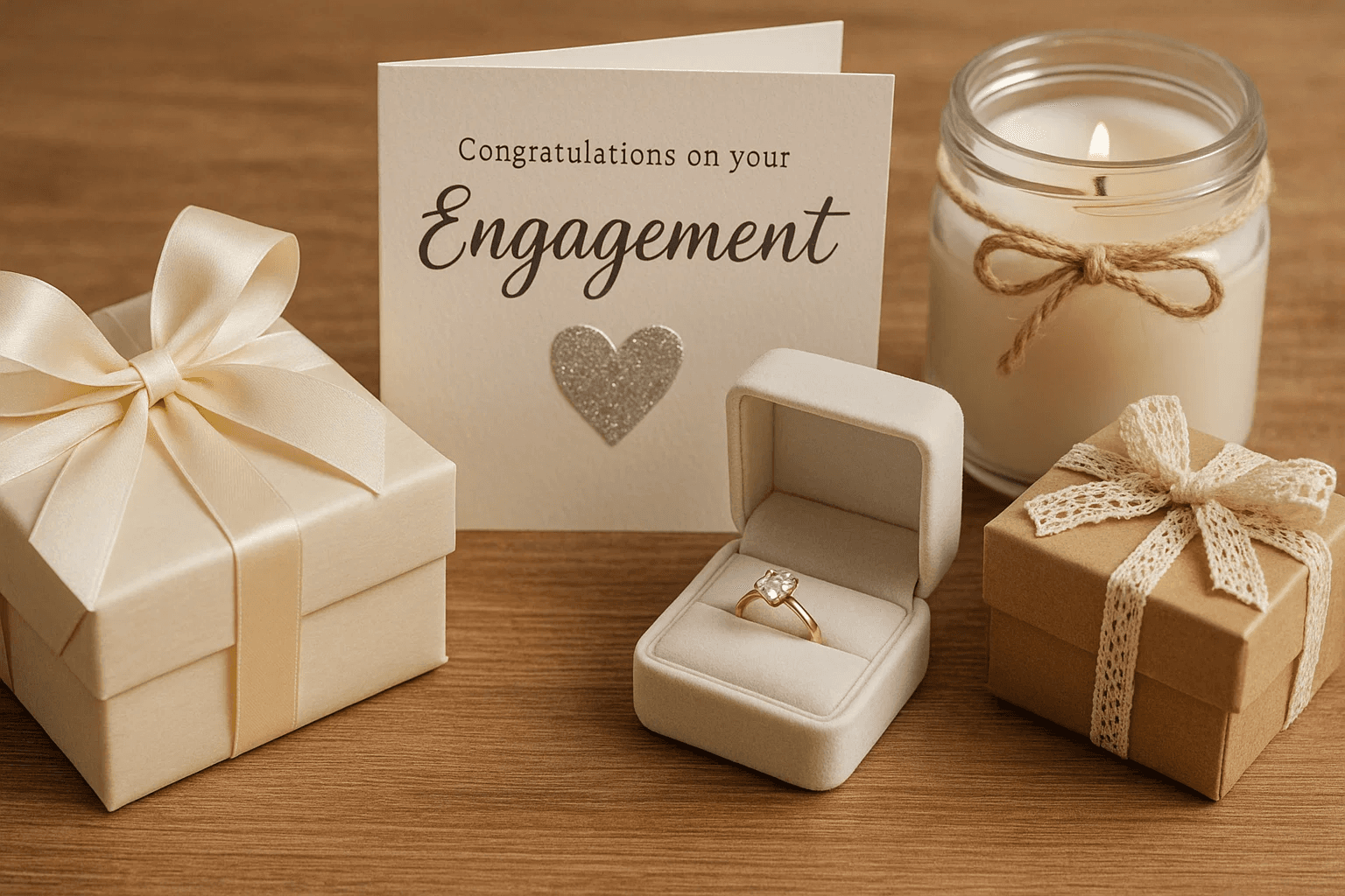 Engagement ring with yellow and white roses
