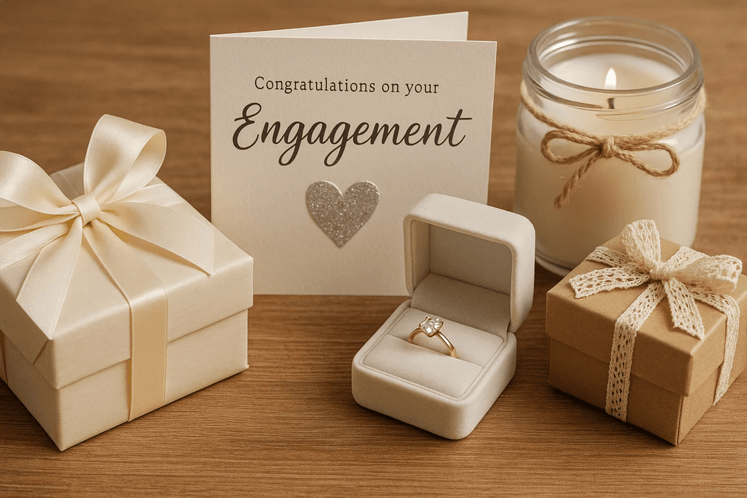 Engagement ring with yellow and white roses